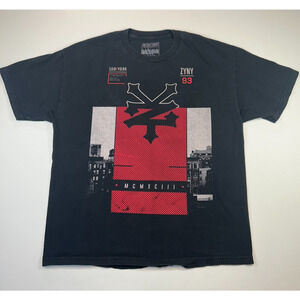 Zoo York Graphic T-Shirt Black XL Cityscape Logo Tee Urban Streetwear